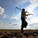 A farmer in East Africa. Photo: N.Palmer/CIAT