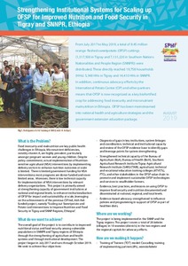 Strengthening institutional systems for scaling up OFSP for improved nutrition and food security in Tigray and SNNPR, Ethiopia