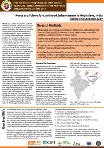 Roots and tubers for livelihood enhancement in Meghalaya, India. Results of a scoping study.