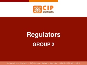 Roundtable meeting Nairobi, Kenya - Group 2: regulators