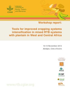 Tools for improved cropping systems intensification in mixed RTB systems with plantain in West and Central Africa (10-14 November 2013, Abidjan, Côte d’Ivoire).