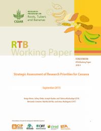 Strategic assessment of cassava research priorities.