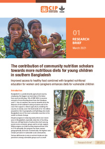 The contribution of community nutrition scholars towards more nutritious diets for young children in Southern Bangladesh. 01 Research Brief