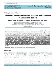 Economic impacts of cassava research and extension in Malawi and Zambia