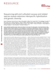 Sequencing wild and cultivated cassava and related species reveals extensive interspecific hybridization and genetic diversity