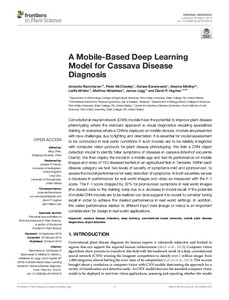 A mobile-based deep learning model for cassava disease diagnosis