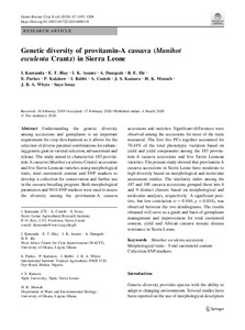 Genetic diversity of provitamin-A cassava (Manihot esculenta Crantz) in Sierra Leone