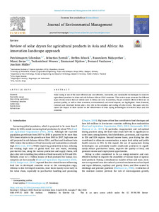 Review of solar dryers for agricultural products in Asia and Africa: an innovation landscape approach