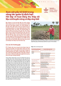 Considering gender in pest and disease management: FAQs for gender-responsive data collection and extension work (Vietnamese).