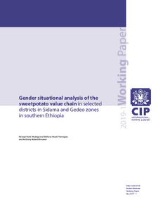 Gender situational analysis of the sweetpotato value chain in selected districts in Sidama and Gedeo Zones in southern Ethiopia.