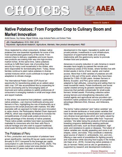 Native Potatoes: From Forgotten Crop to Culinary Boom and Market Innovation