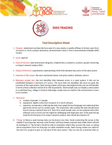 Description sheet to seed tracing