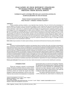 Evaluation of four different strategies to characterize plasma membrane proteins from banana roots