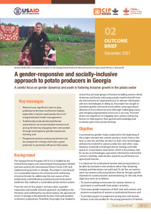 A gender-responsive and socially-inclusive approach to potato producers in Georgia. Outcome Brief 2