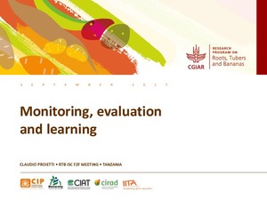 Monitoring, evaluation and learning.