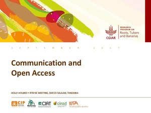 Communication and open access.