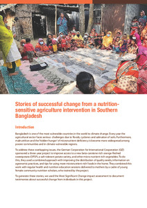 Stories of successful change from a nutrition sensitive agriculture intervention in Southern Bangladesh