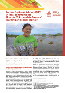 Farmer Business Schools (FBS) in local communities: How do FBS stimulate farmers’ learning and social capital?
