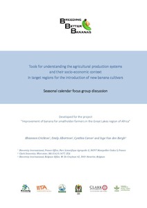 Tools for understanding the agricultural production systems and their socio-economic context in target regions for the introduction of new banana cultivars: Seasonal calendar focus group discussion