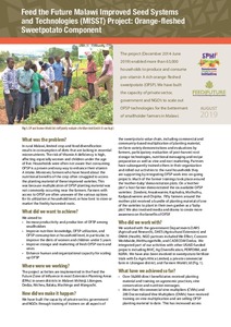 Feed the Future Malawi improved seed systems and technologies (MISST)  project: Orange-fleshed sweetpotato component