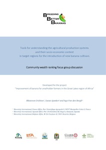 Tools for understanding the agricultural production systems and their socio-economic context in target regions for the introduction of new banana cultivars: Community wealth ranking focus group discussion