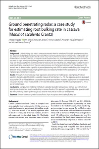 Ground penetrating radar: a case study for estimating root bulking rate in cassava (Manihot esculenta Crantz)