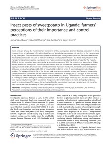 Insect pests of sweetpotato in Uganda: farmers' perceptions of their importance and control practices.