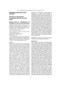 Problem of reduction sweetpotato production in Indonesia.