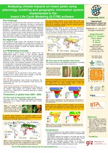 Analysing climate impacts on insect pests using Phenology Modelling and GIS implemented in the ILCYM Software.