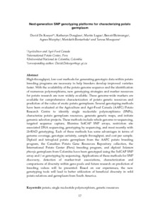 Next-generation SNP genotyping platforms for characterizing potato germplasm.