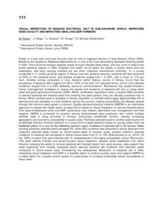 Visual inspection to manage bacterial wilt in sub-saharan Africa: Improving seed quality and impacting smallholder farmers.