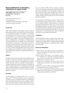 Bioaccesibilidad de carotenoides y antocianinas en papas cocidas.
