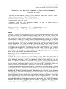 Constraints and breeding priorities for increased sweetpotato utilization in Ghana