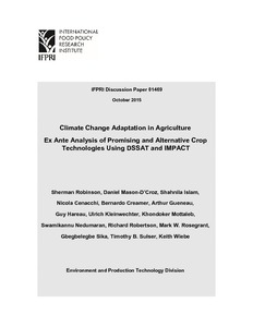 Climate change adaptation in agriculture: Ex ante analysis of promising and alternative crop technologies using DSSAT and IMPACT