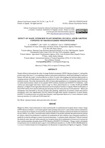 Effect of maize intercrop plant densities on yield and beta-carotene contents of orange-fleshed sweetpotatoes