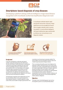 Smartphone-based diagnosis of crop diseases. Project profile.