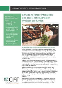 Enhancing forage integration and access for smallholder livestock production