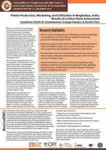 Potato production, marketing, and utilization in Meghalaya, India: Results of a value chain assessment.