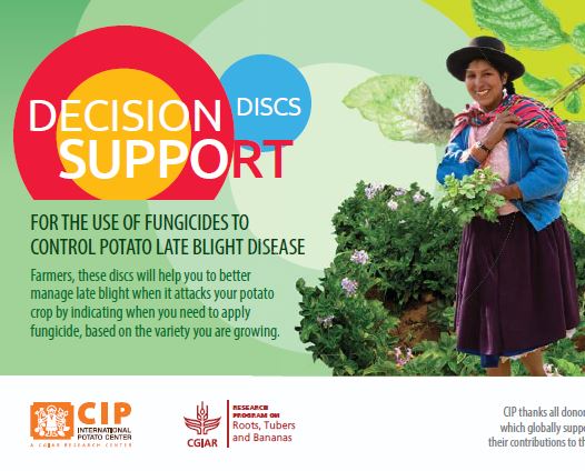 Decision support discs for the use of fungicides to control potato late blight disease