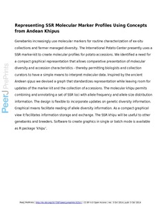 Representing SSR molecular marker profiles using concepts from Andean khipus.