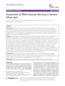 Assessment of RNAi-induced silencing in banana (Musa spp.)