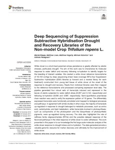 Deep sequencing of Suppression Subtractive Hybridisation drought and recovery libraries of the non-model crop Trifolium repens L.