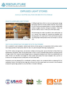 Diffused light stores: Locally adapted solution for seed potato storage