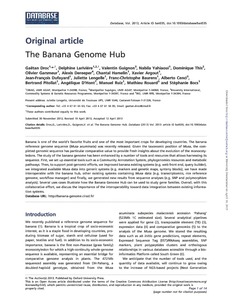 The Banana Genome Hub