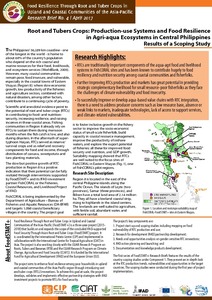 Root and tubers crops: production-use systems and food resilience in agri-aqua ecosystems in Central Philippines. Results of a scoping study.