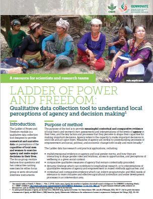Ladder of power and freedom: A qualitative data collection tool to understand local perceptions of agency and decision-making.
