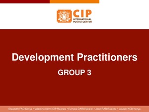 Roundtable Meeting Nairobi, Kenya - Group 3: development practitioners