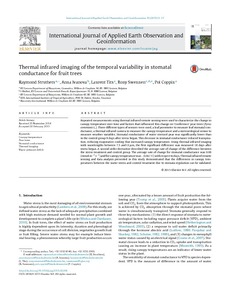 Thermal infrared imaging of the temporal variability in stomatal conductance for fruit trees