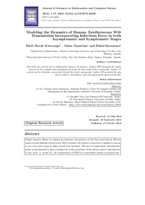 Modeling the dynamics of banana Xanthomonas wilt transmission incorporating infectious force in both asymptomatic and symptomatic stages