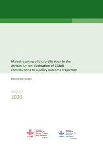 Mainstreaming of biofortification in the African Union: Evaluation of CGIAR contributions to a policy outcome trajectory